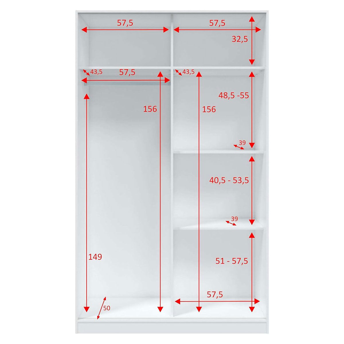 Wardrobe with sliding doors, MARINES model.