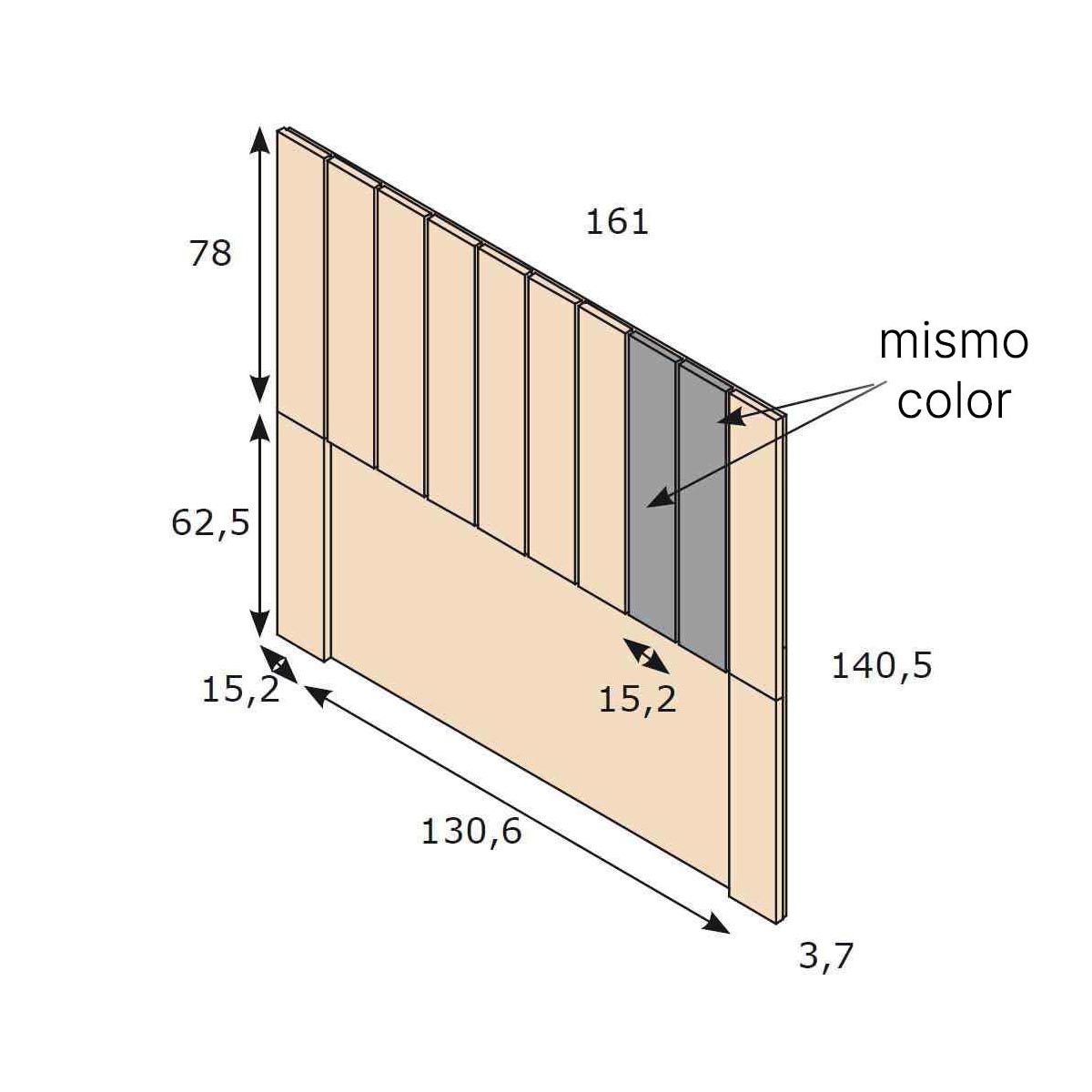 Dormitorios compuesto por: Cabecero + 2 mesitas, modelo MONSERRAT.