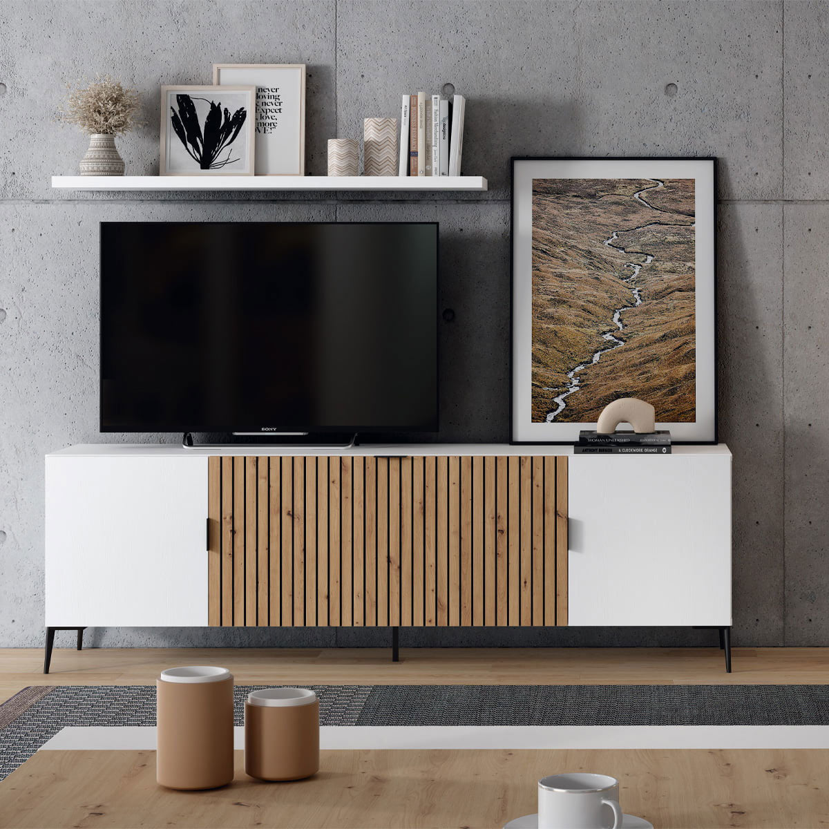 Low TV cabinet, LLOMBAI model.