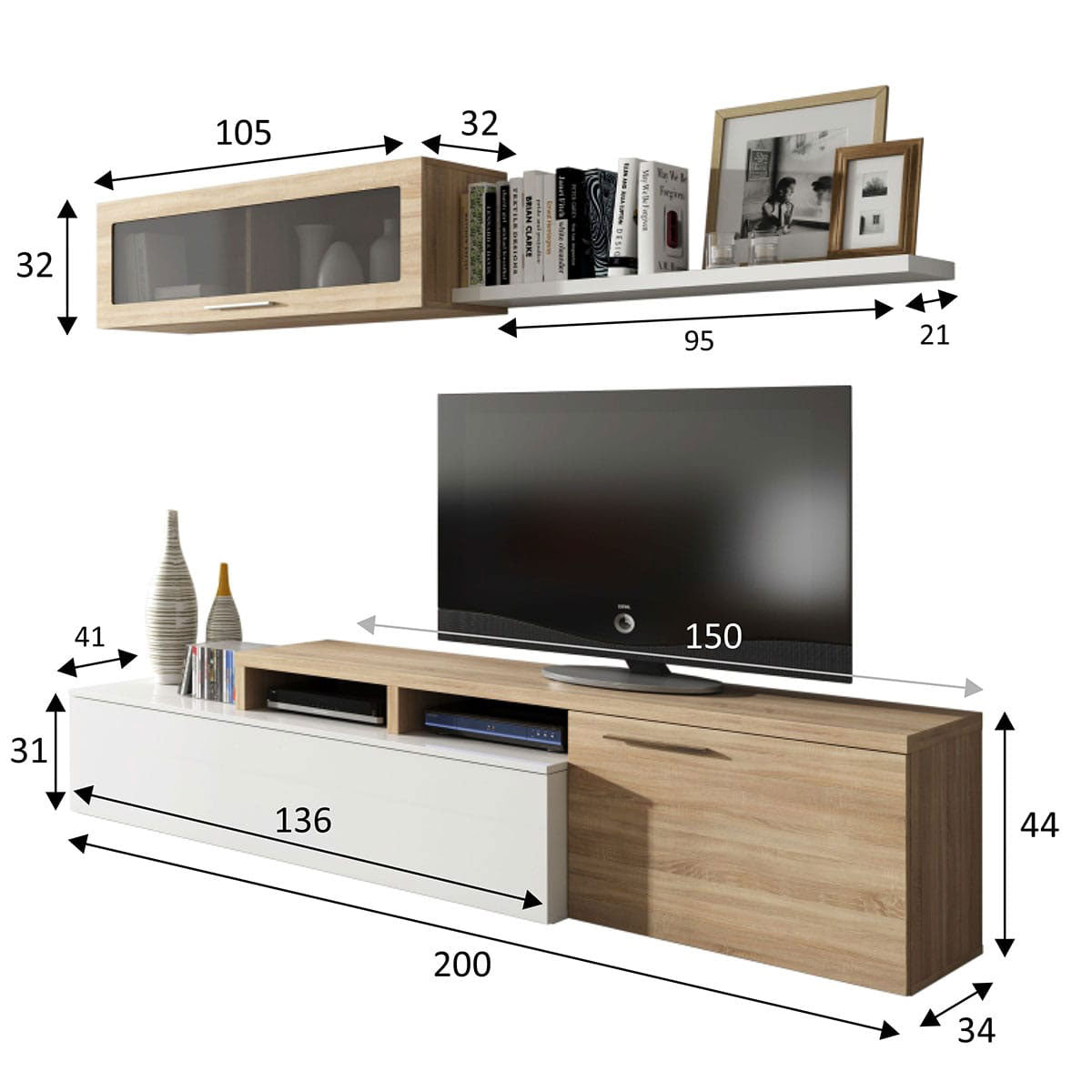 Living room TV cabinet, UTIEL model.