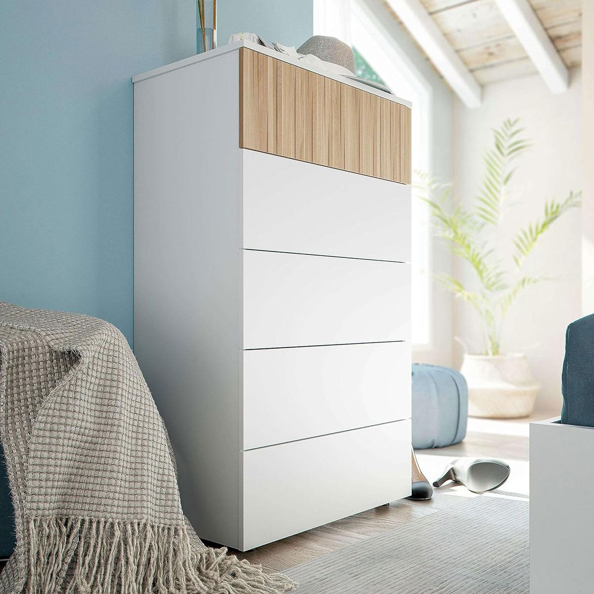 ANNA model 5-drawer chest of drawers.