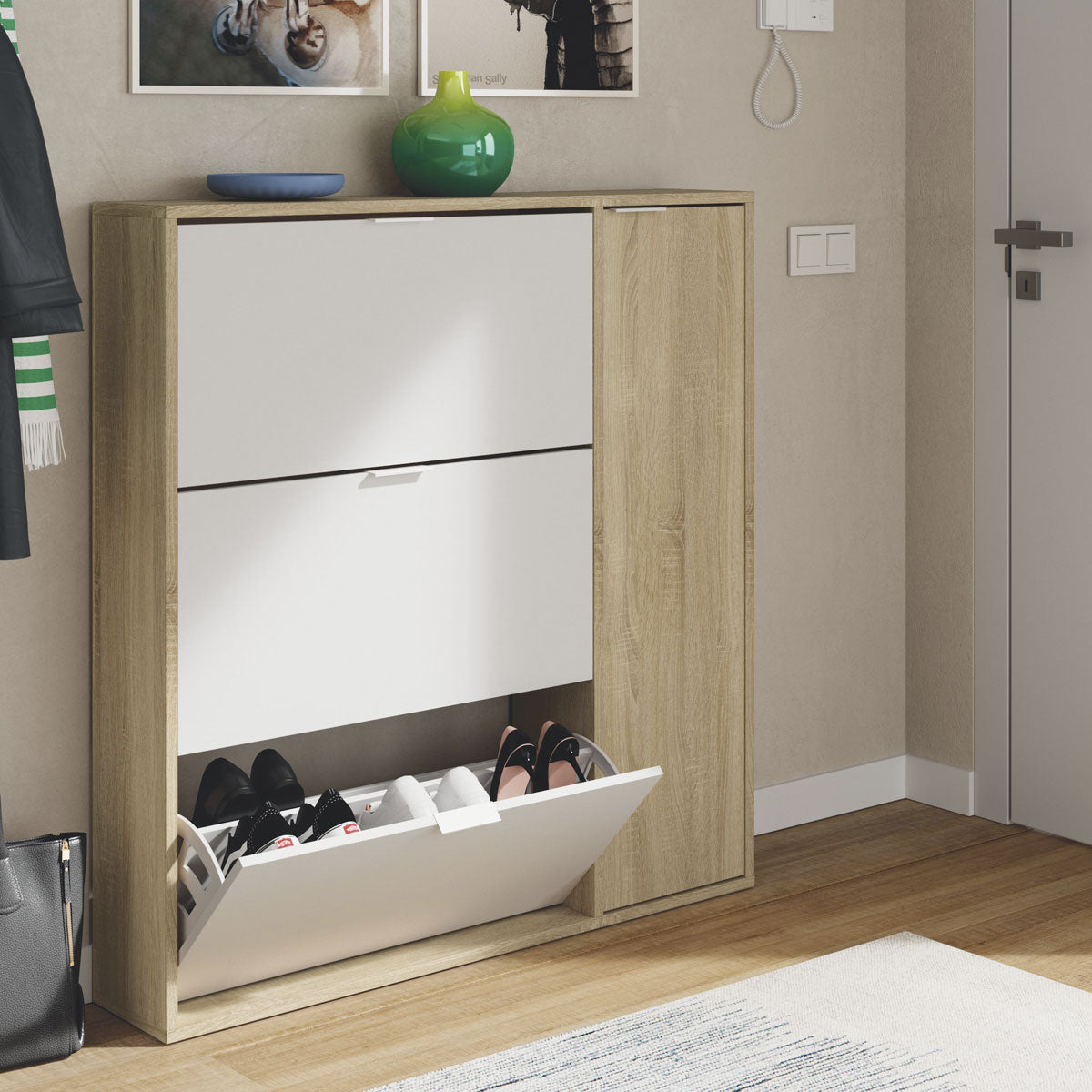 3-door shoe rack, MONTROY model.