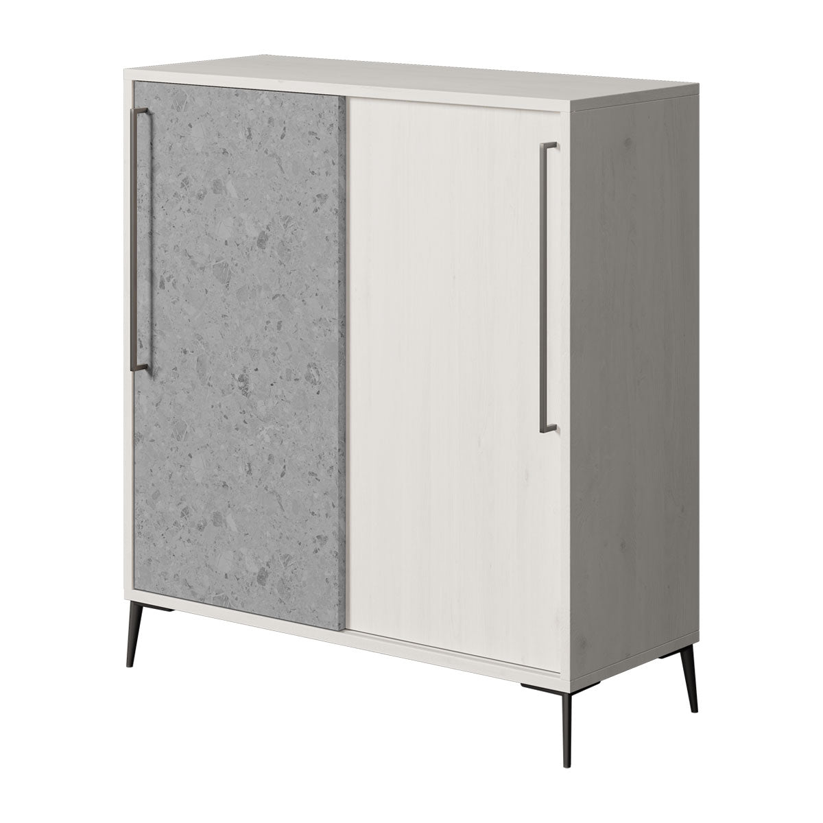 Auxiliary shoe rack with 2 sliding doors, BOLBAITE model.