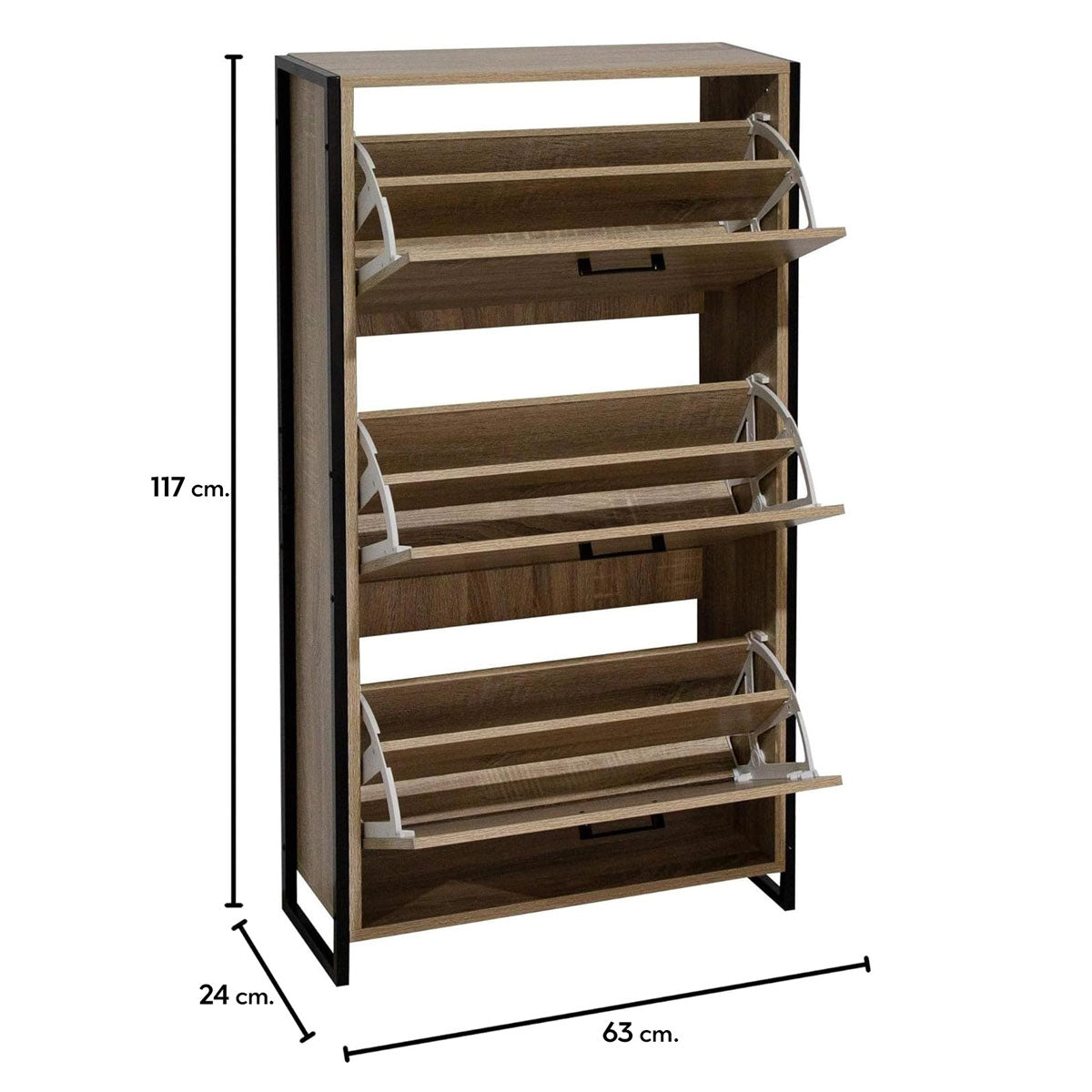 Shoe rack with 3 folding doors, SEDAVÍ model.