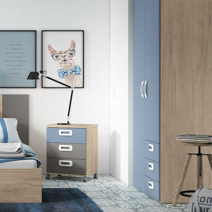 Dormitorio juvenil completo, modelo AYORA.
