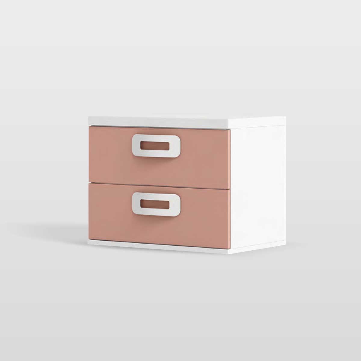 Double youth trundle bed with drawer and shelves, PICANYA model.