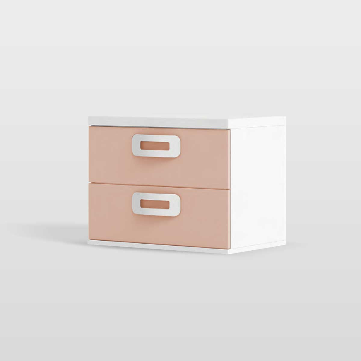 Double youth trundle bed with drawer and shelves, PICANYA model.