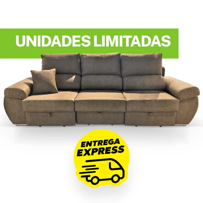 Sofá de 3 asientos deslizantes modelo MELIANA.