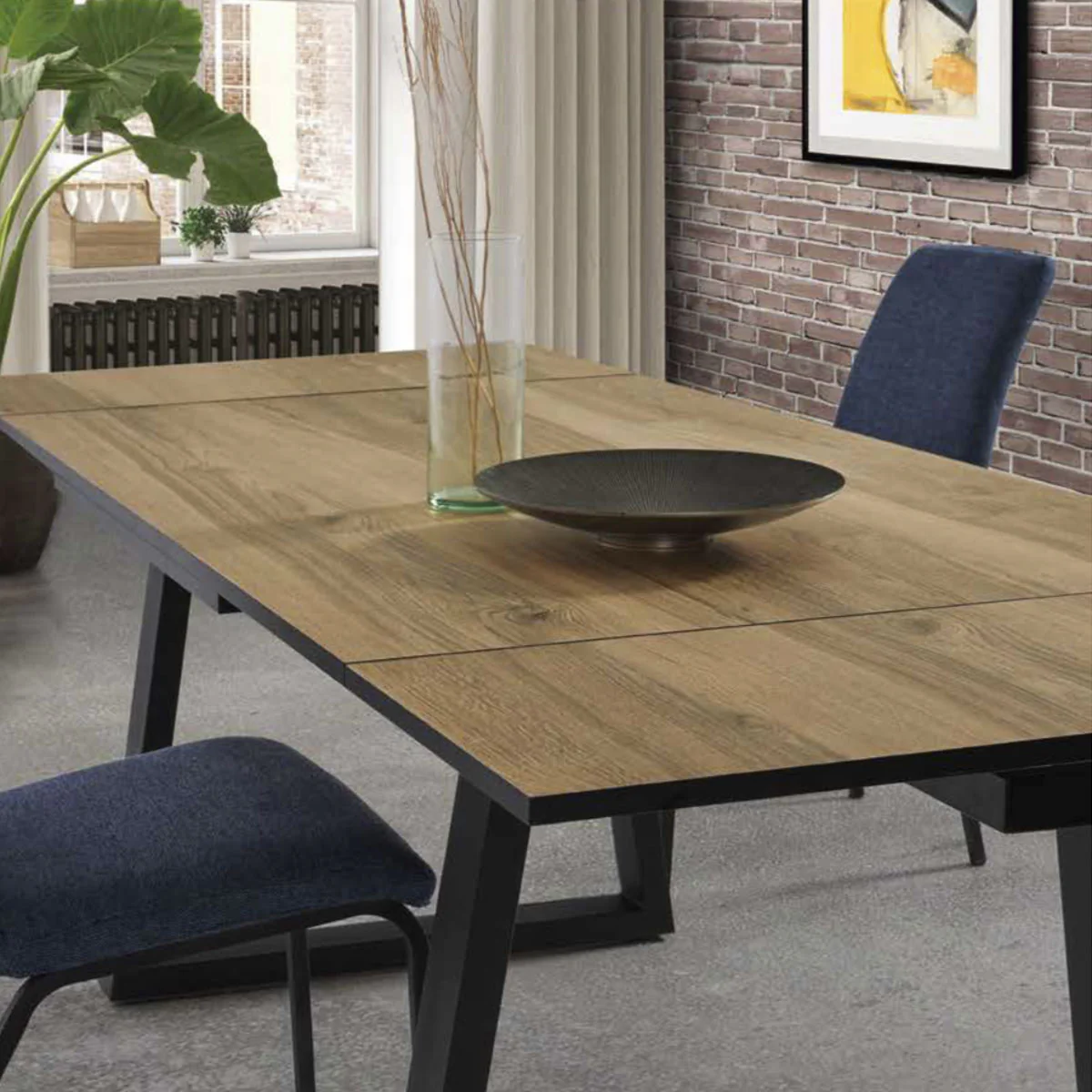 Mesa de comedor extensible modelo FAVARA. - Imagen 2