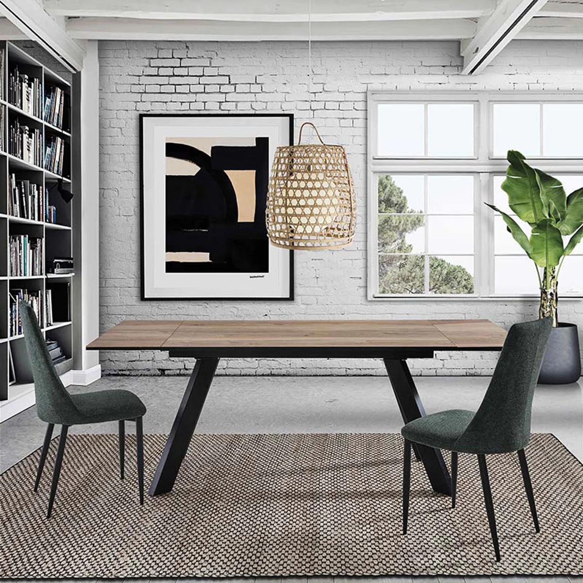 Mesa de comedor extensible modelo FAVARA.
