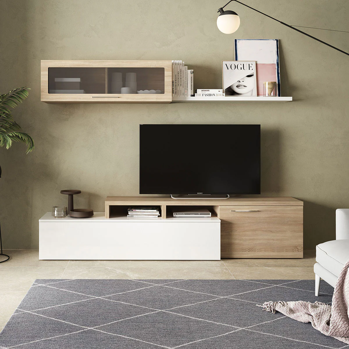 Mueble de salón para TV modelo UTIEL. - Imagen 2