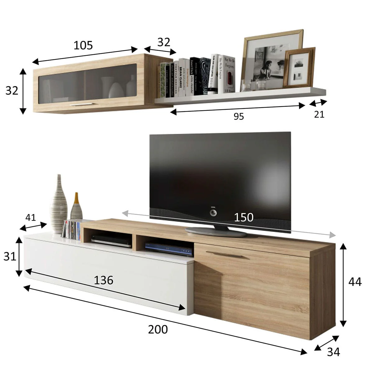 Mueble de salón para TV modelo UTIEL. - Imagen 5